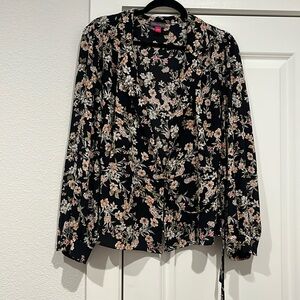 Vince Camuto floral wrap top